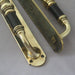 Early 1900s Ebony & Brass Antique Pull Handles
