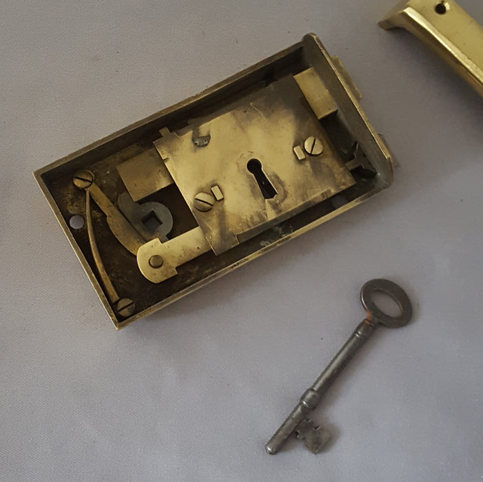 LH Edwardian Brass Antique Rim Lock