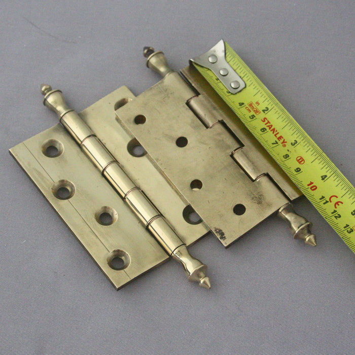 Early 1900s 4'' Solid Brass Hinges