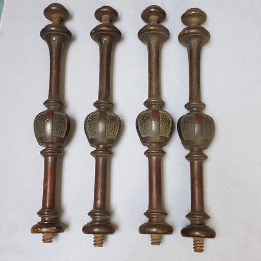 4 21'' Early 1900s Hardwood Columns/Spindles