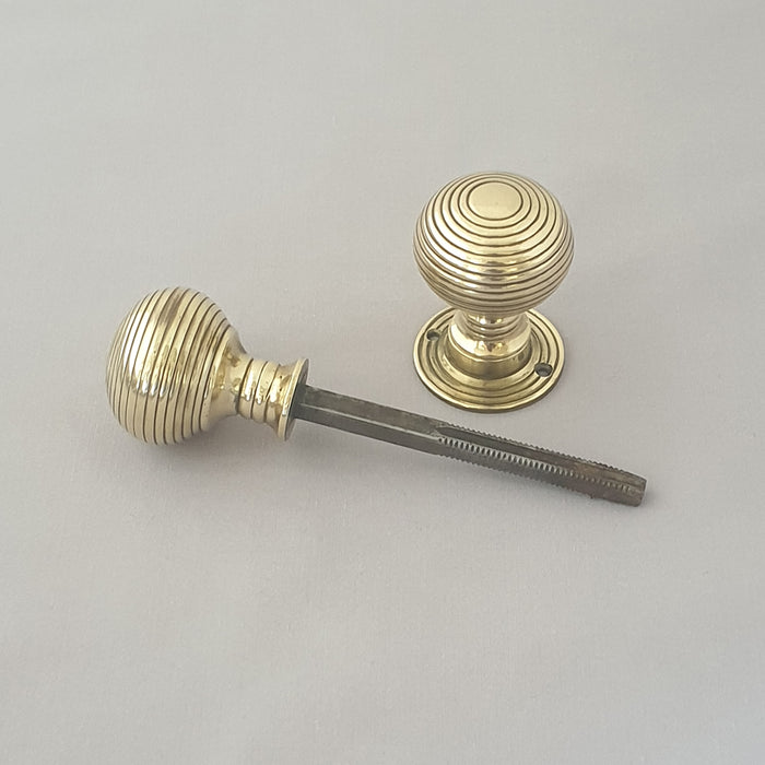 1900s Beehive Brass Rim Lock Knobs