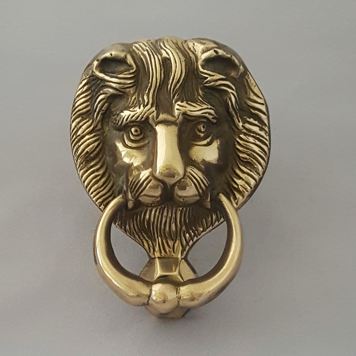 Brass Vintage Lion Head Door Knocker