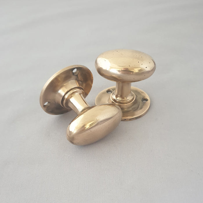 Antique 1930s Oval Door Knobs