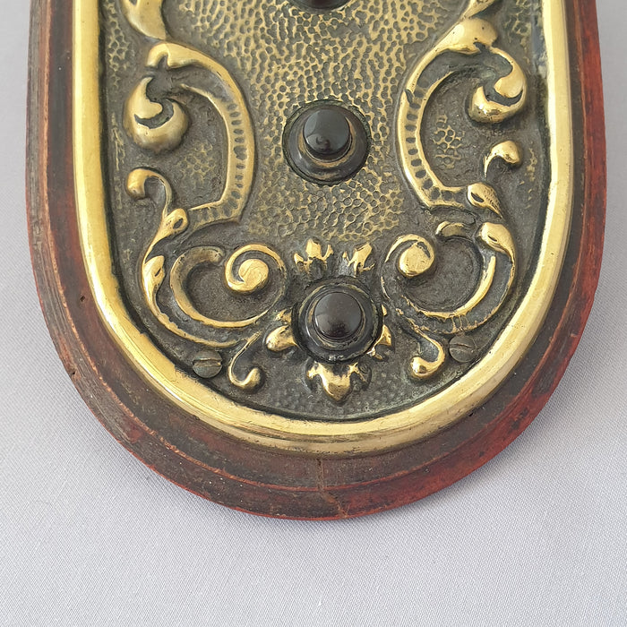 5 Way Art Nouveau Bell Push Panel