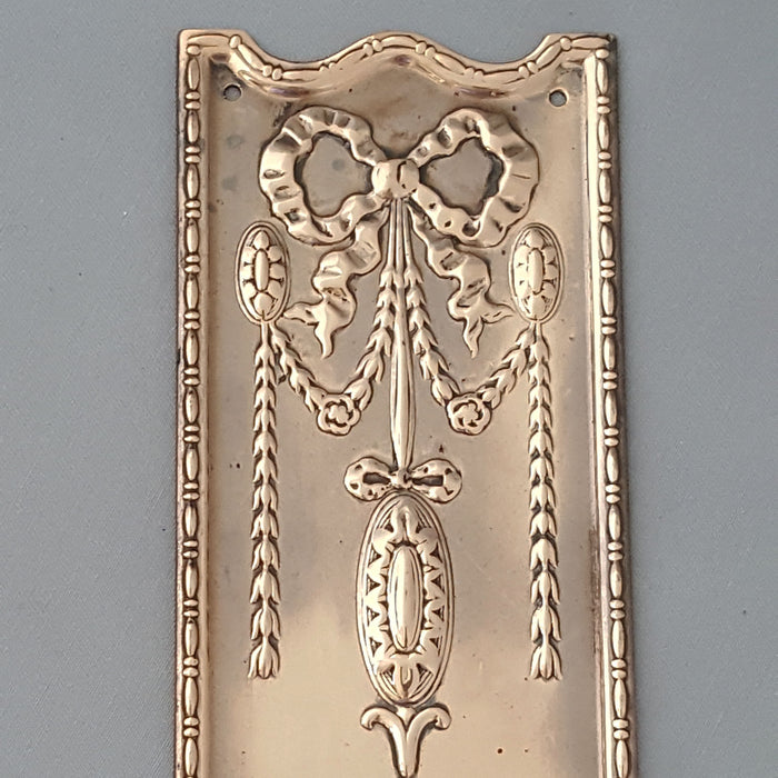 Antique Edwardian Copper Finger Plate