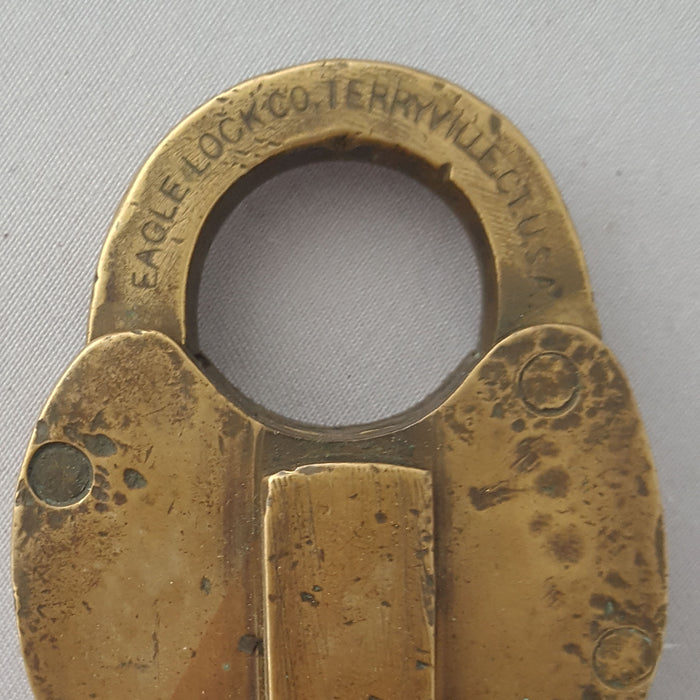 Eagle Lock & Co Antique Brass Padlock