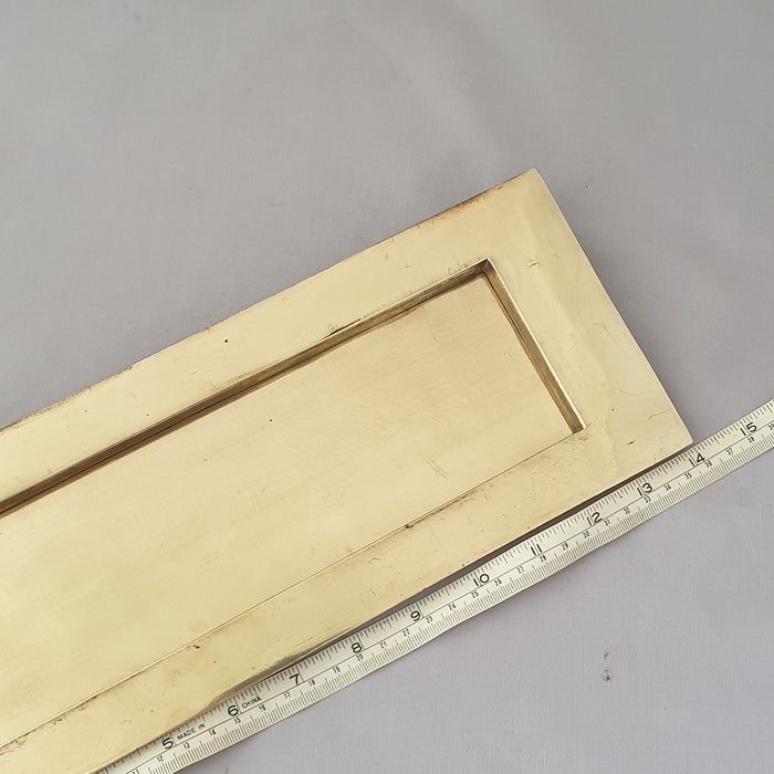 Antique 14'' Brass Early 1900s Letterbox