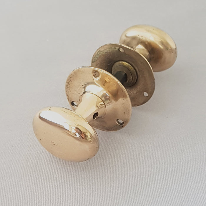Antique Edwardian Oval Door Knobs