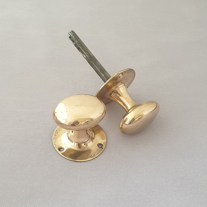 Edwardian Oval Antique Door Knobs