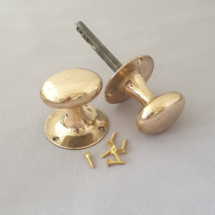 Edwardian Oval Antique Door Handles