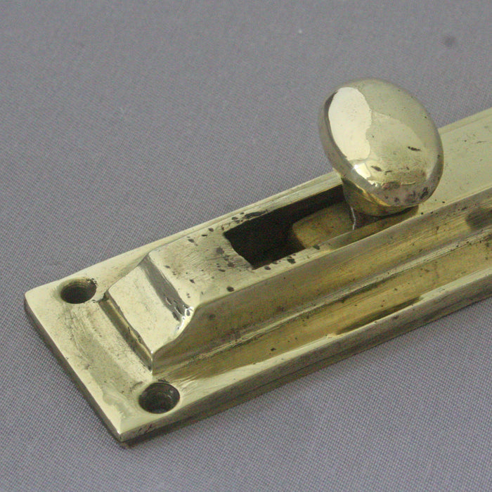 Antique Edwardian Flanged Brass Bolt