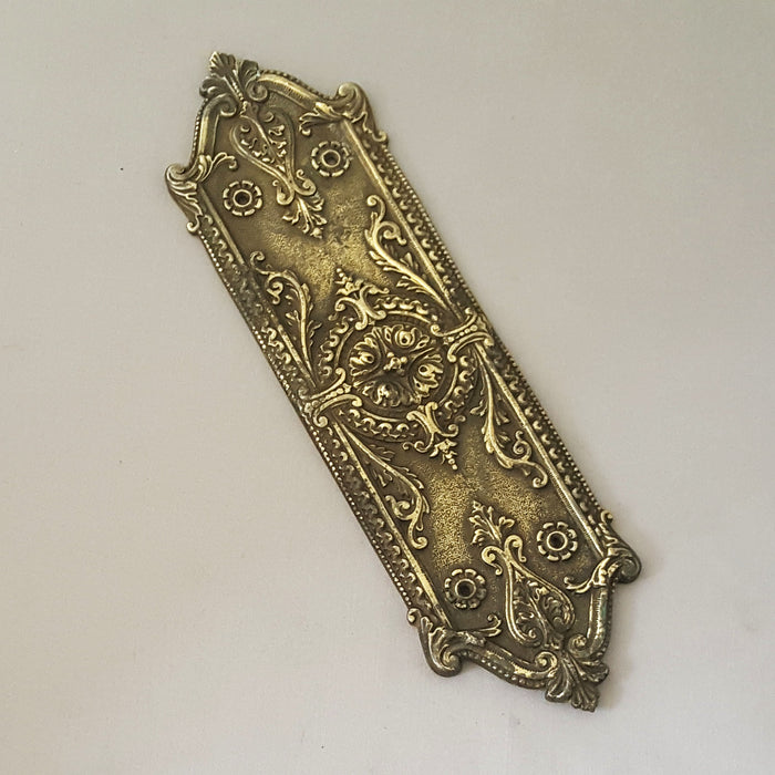 Cast Brass Early Victorian Antique Finger Plates
