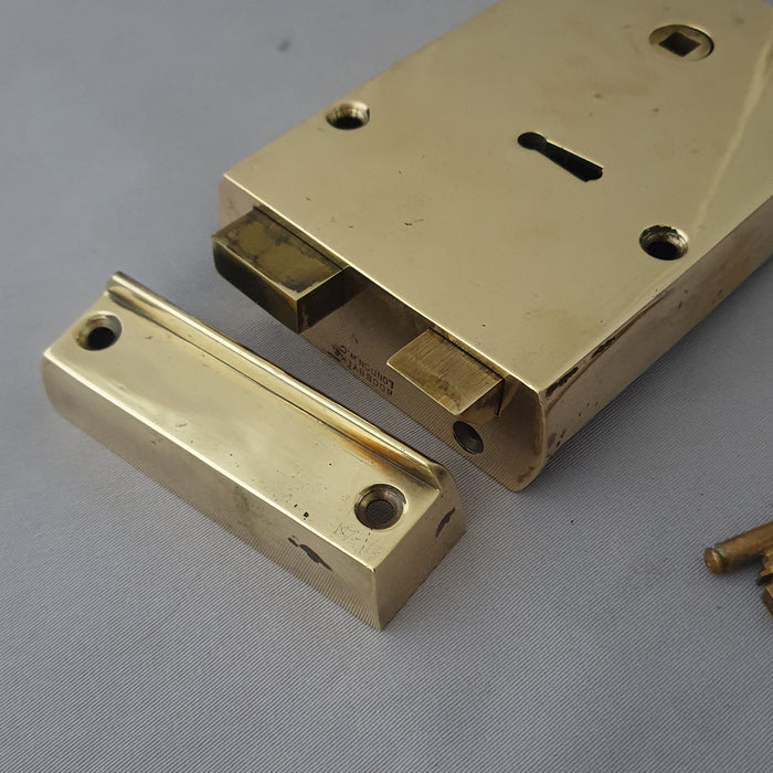 Antique 6'' LH Edwardian Rim Lock