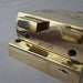 6'' LH Antique Edwardian Brass Rim Lock