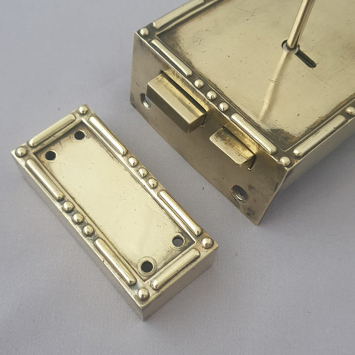 LH Dot n Dab Edwardian Antique Rim Lock