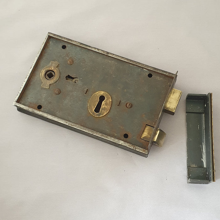 9'' LH Victorian Antique Rim Lock