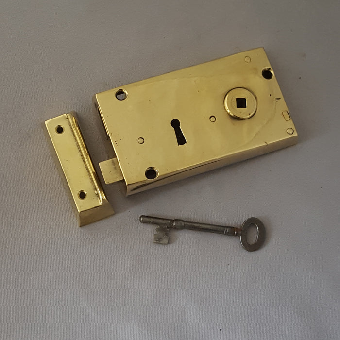 LH Edwardian Brass Rim Lock