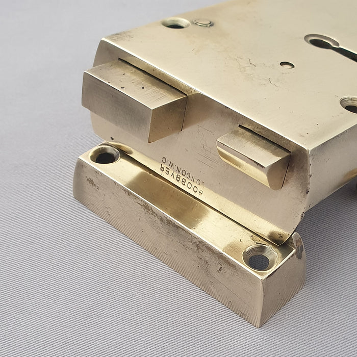 LH Edwardian Antique Brass LH Rim Lock