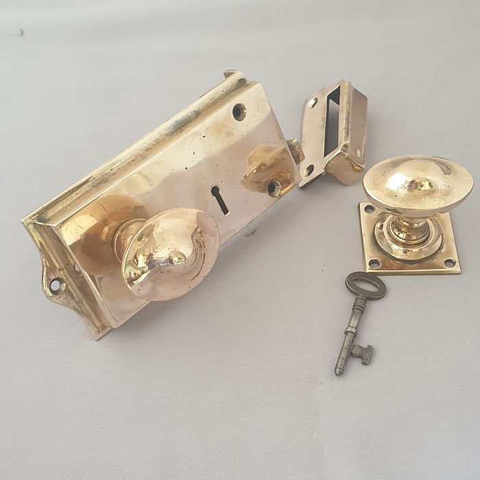 RH Hobbs & Co Rim Lock & Knobs