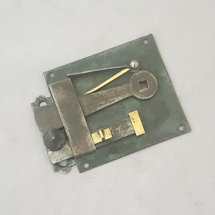 Antique LH Victorian Skeleton Latch & Slide Bolt