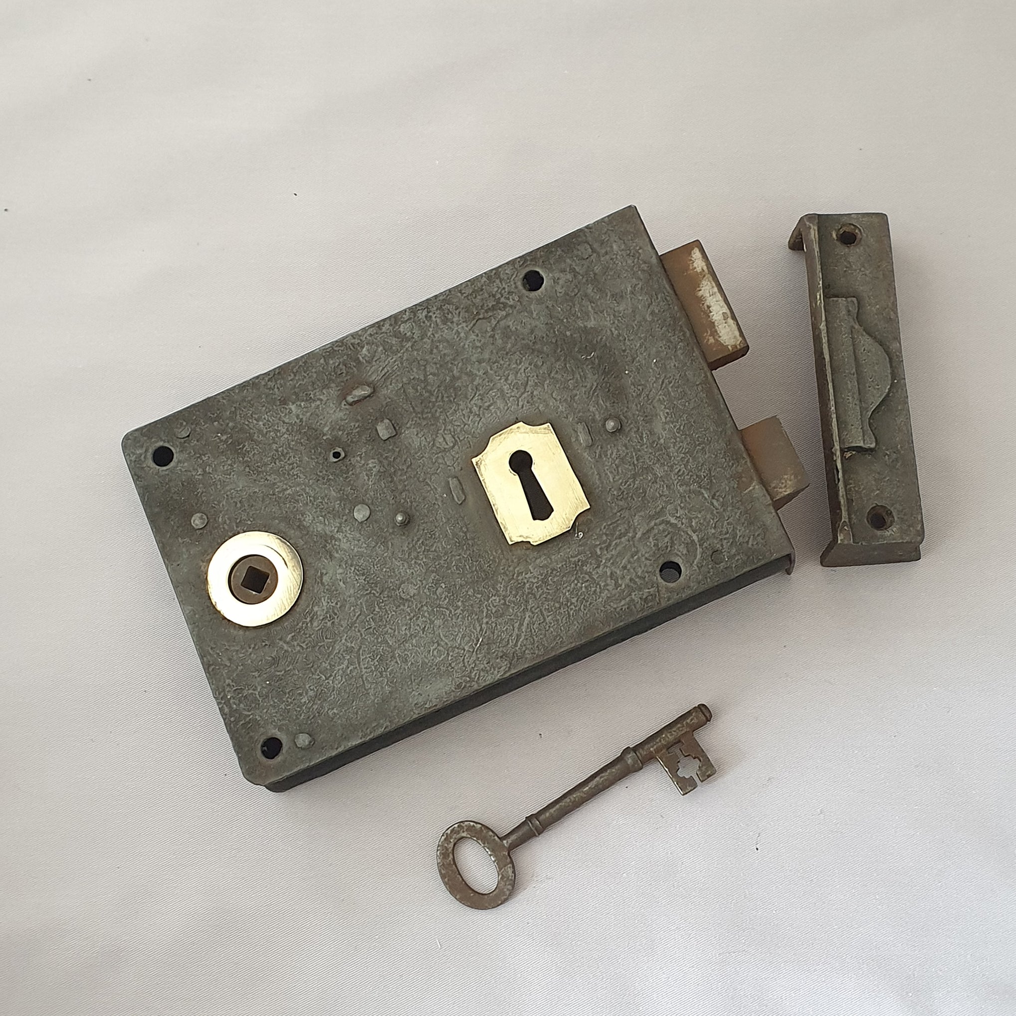 RH 8'' Victorian Antique Rim Lock | Architectural Decor