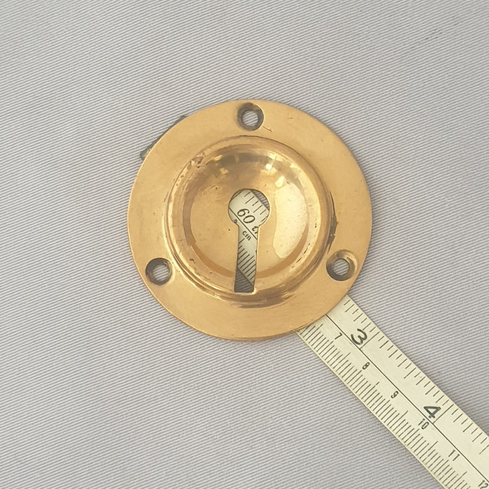 Antique Edwardian Rose Brass Large Open Escutcheons