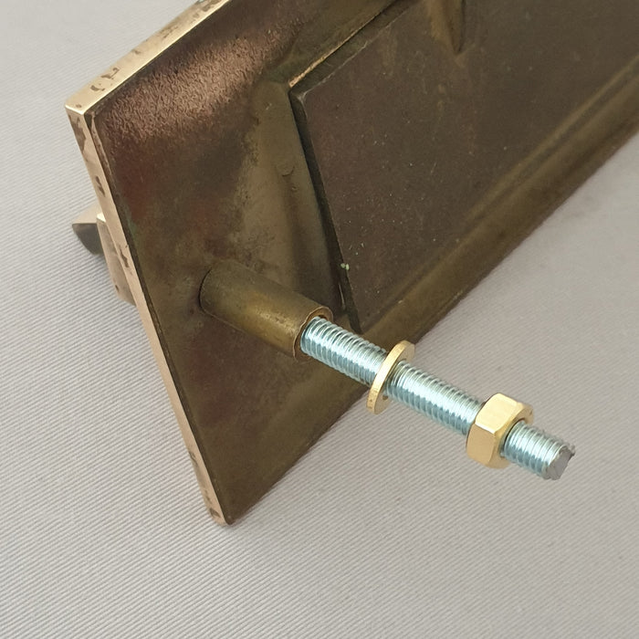 11'' Mid 1900s Brass Antique Letterbox
