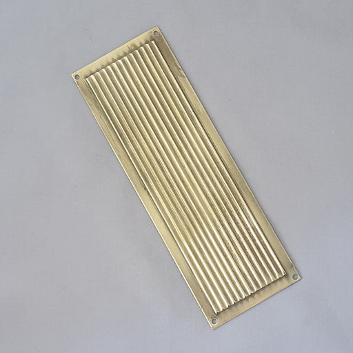 Antique Mid Size Cast Brass Reeded Finger Plates