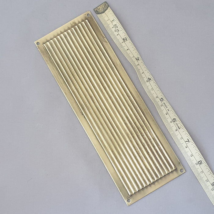 Mid Size Cast Brass Reeded Finger Plates