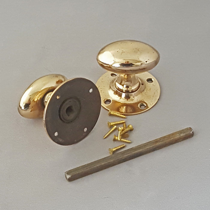 Victorian Brass Oval Antique Door Handles