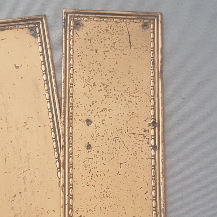 Antique Pair Edwardian Copper Finger Plates