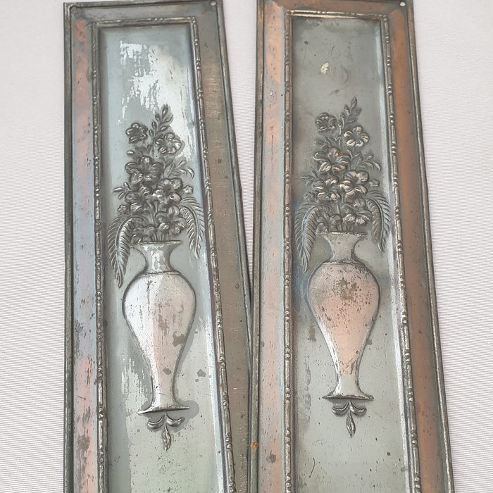 Antique Pair Classical Steel Finger Plates