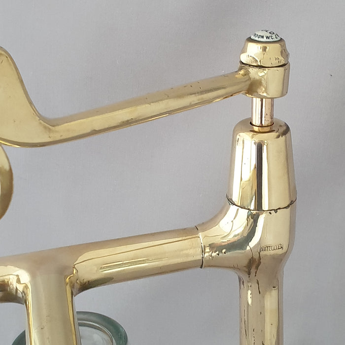 Pair 1920s Dent & Hellyer Long Reach Elbow Mixer Taps