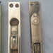 Pair Antique Early 1900s Brass Recessed Bolts
