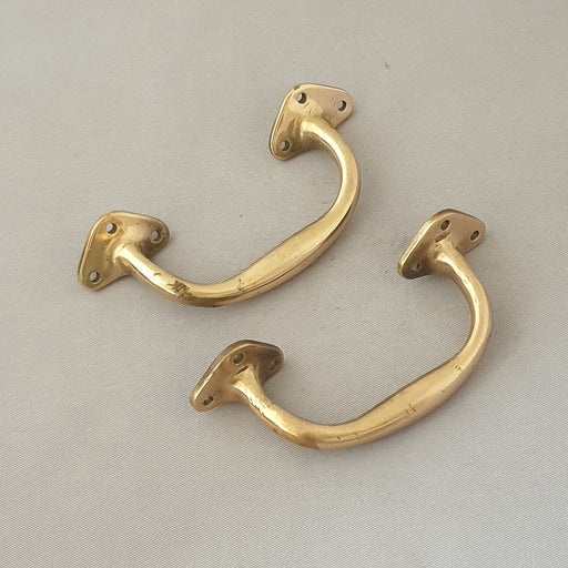 Pair Early 1900s Brass Sash Lifts