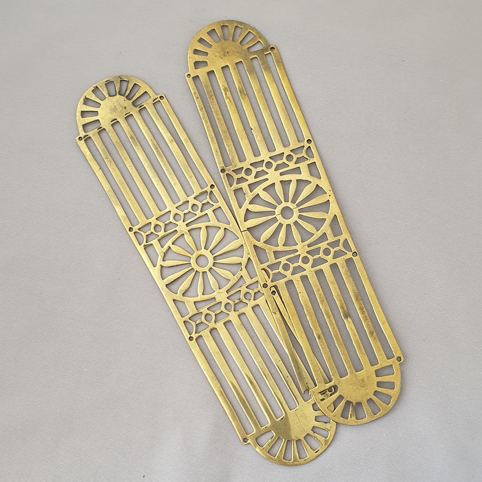 Pair Victorian Pierced Finger Plates