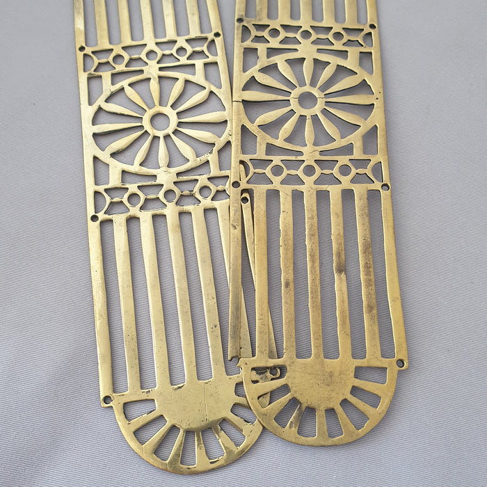 Antique Pair Victorian Pierced Finger Plates