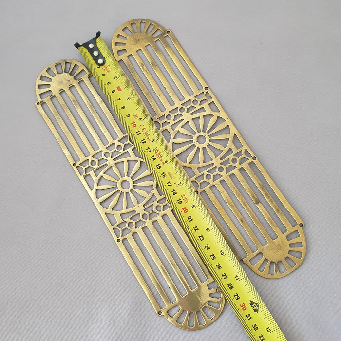 Pair Victorian Antique Pierced Finger Plates