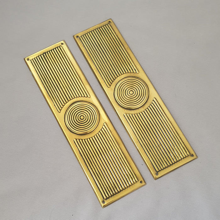 Pair Edwardian Reeded Finger Plates