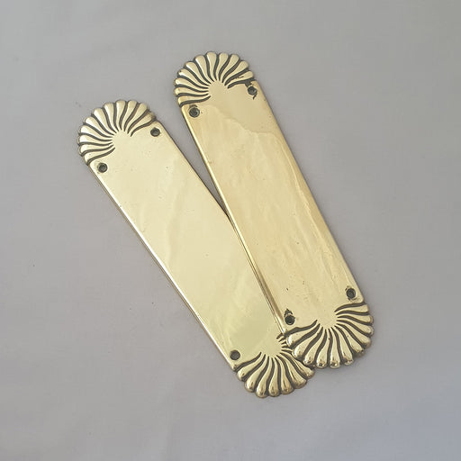 Pair Sunburst Edwardian Finger Plates