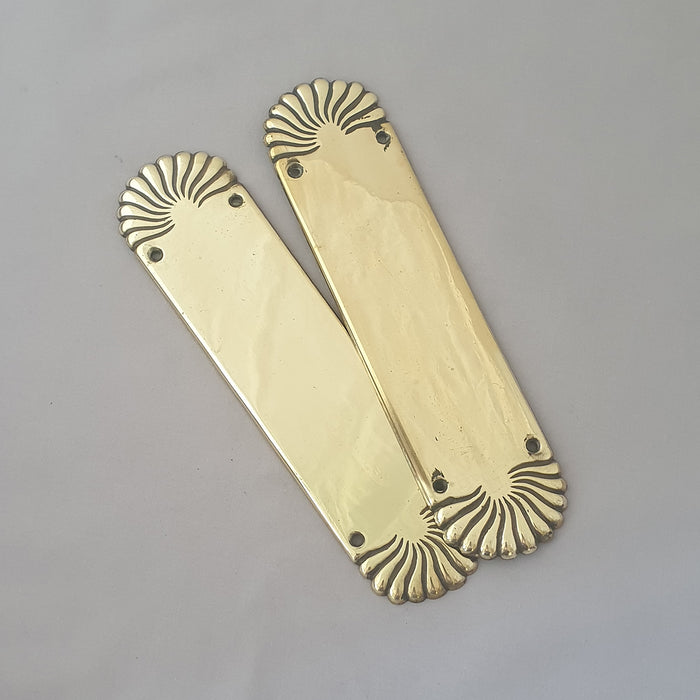 Pair Sunburst Edwardian Finger Plates