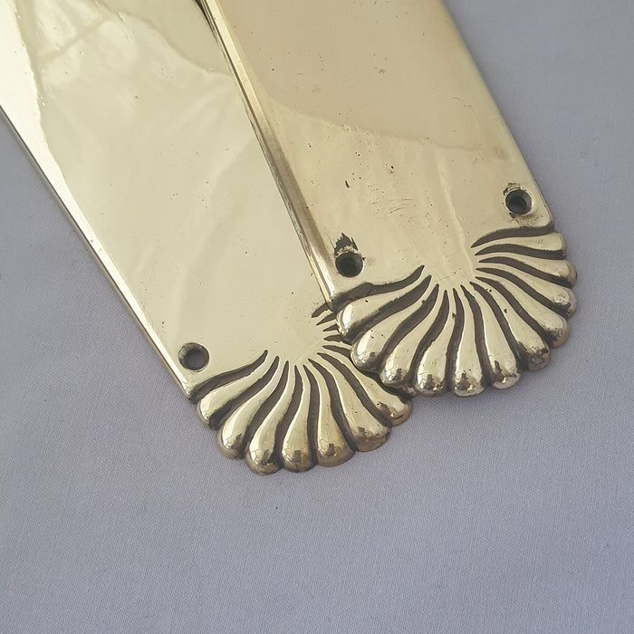 Antique Pair Sunburst Edwardian Finger Plates