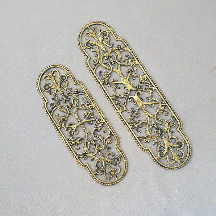 Pair 1920s Pierced Finger Plates