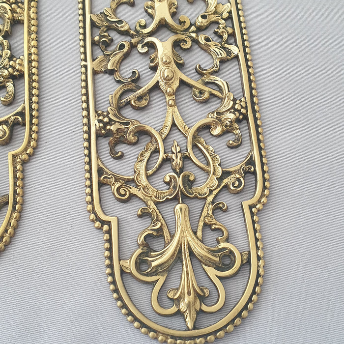 Antique Pair 1920s Pierced Finger Plates