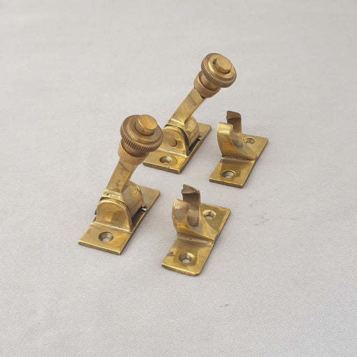 Pair Victorian Sprung Sash Fasteners