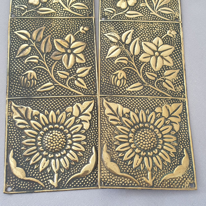 Antique Pair Arts & Crafts Finger Plates