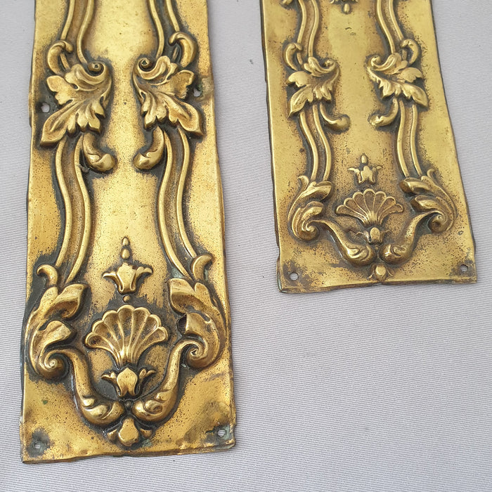 Antique Pair Victorian Rococo Finger Plates