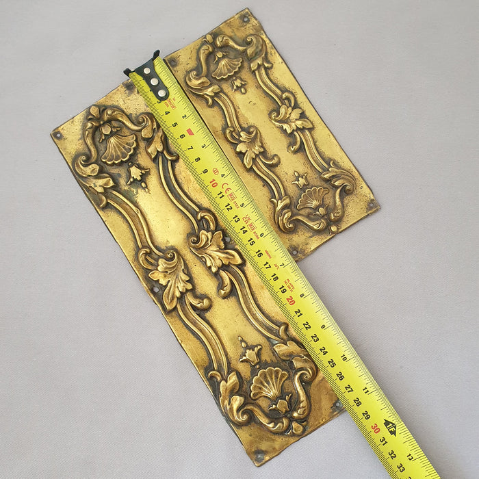 Pair Victorian Rococo Antique Finger Plates