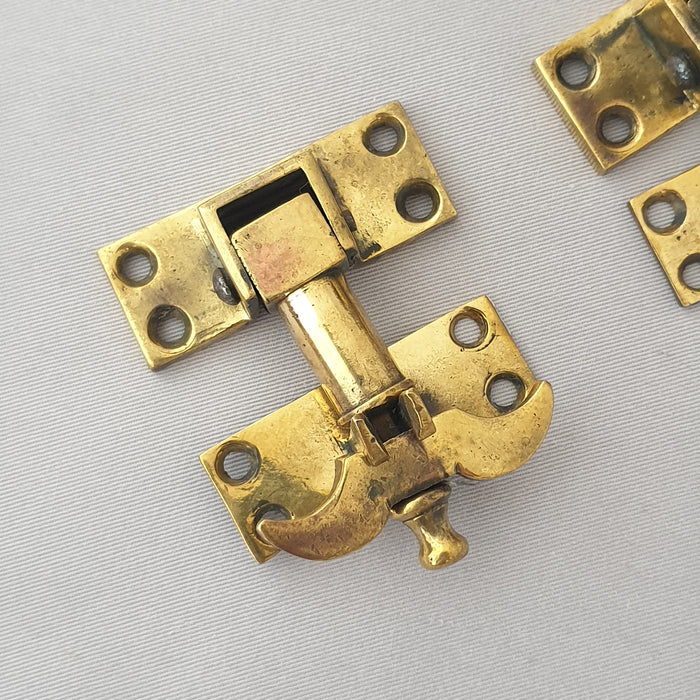 Antique Pair Victorian Gothic Sprung Sash Fasteners