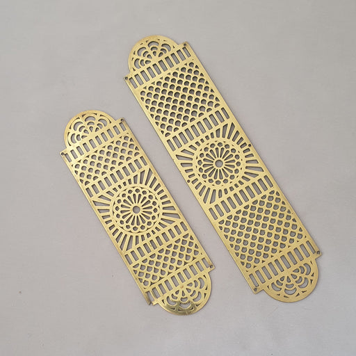 Pair Late Victorian Pierced Finger Plates